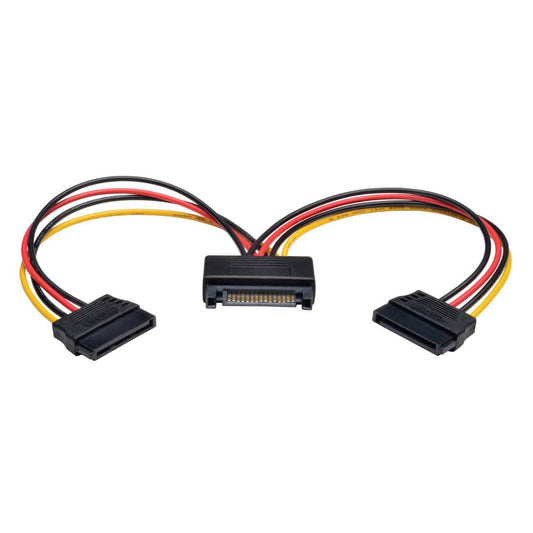 Tripp Lite P947-06N-2P15 15-Pin Sata Power Y Cable - M/2Xf, 18 Awg, 6-In. (15.24 Cm)