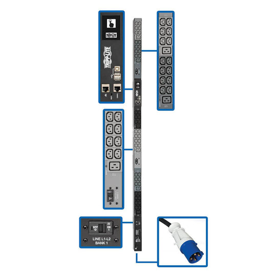 Tripp Lite Pdu3Evn10G60B Power Distribution Unit (Pdu) 48 Ac Outlet(S) 0U Black