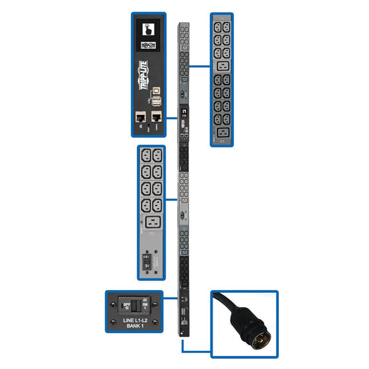 Tripp Lite Pdu3Evn10H50B Power Distribution Unit (Pdu) 48 Ac Outlet(S) 0U Black