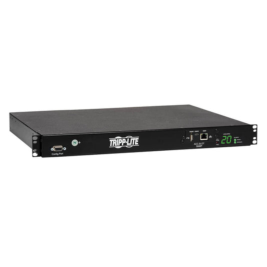 Tripp Lite Pdumh20Hvatnet 3.8Kw Single-Phase Switched Automatic Transfer Switch Pdu, Two 200-240V C20 Inlets, 8 C13 & 2 C19 Outputs, 1U, Taa