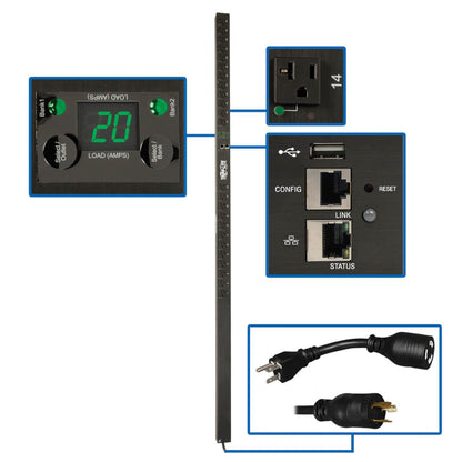 Tripp Lite Pdunvr20Lx Power Distribution Unit (Pdu) 24 Ac Outlet(S) 0U Black