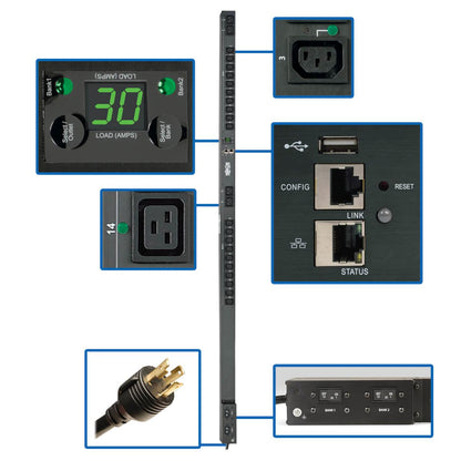 Tripp Lite Pdunvr30Hvlx Power Distribution Unit (Pdu) 24 Ac Outlet(S) 0U Black