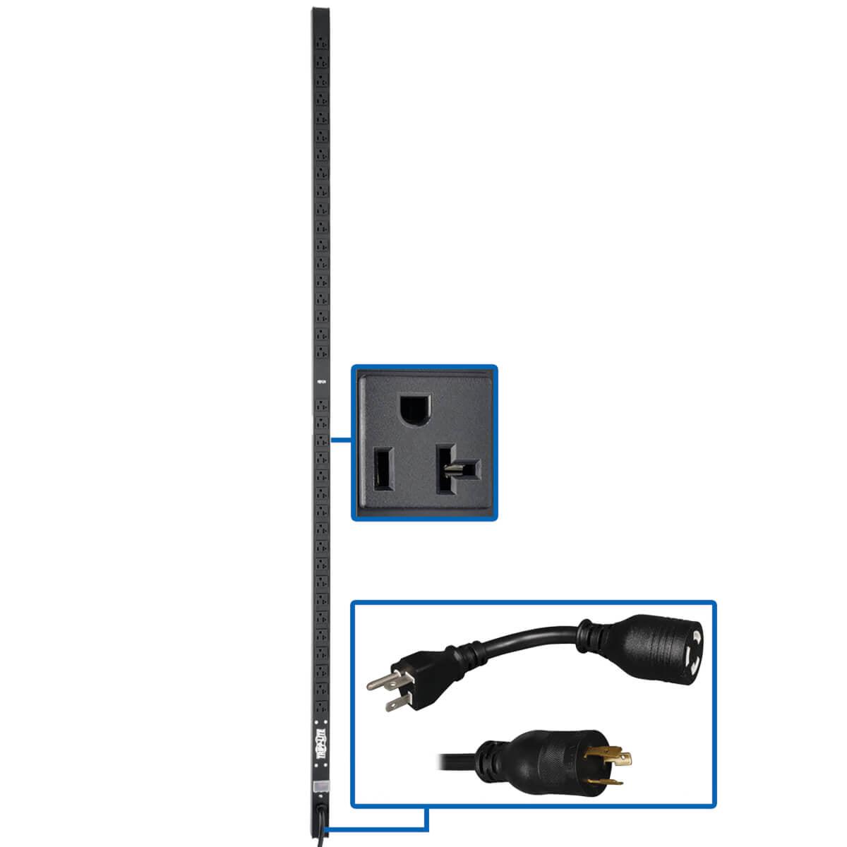 Tripp Lite Pduv20-72 Power Distribution Unit (Pdu) 36 Ac Outlet(S) 0U Black