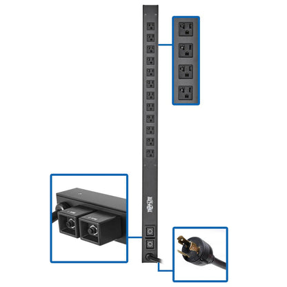 Tripp Lite Pduv30-36 Power Distribution Unit (Pdu) 12 Ac Outlet(S) 0U Black