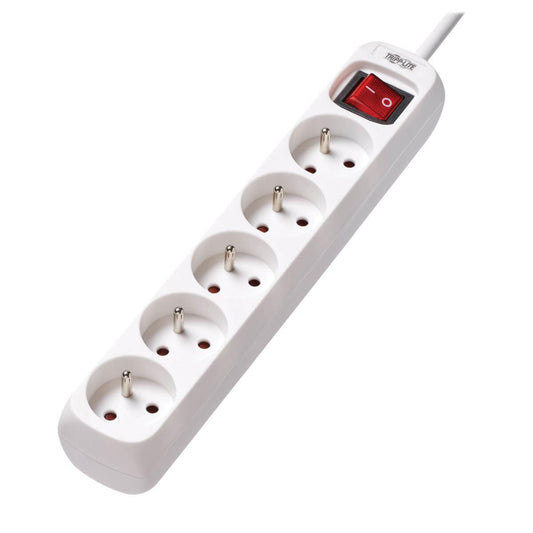 Tripp Lite Ps5F15 5-Outlet Power Strip - French Type E Outlets, 220-250V Ac, 16A, 1.5 M Cord, Type E Plug, White