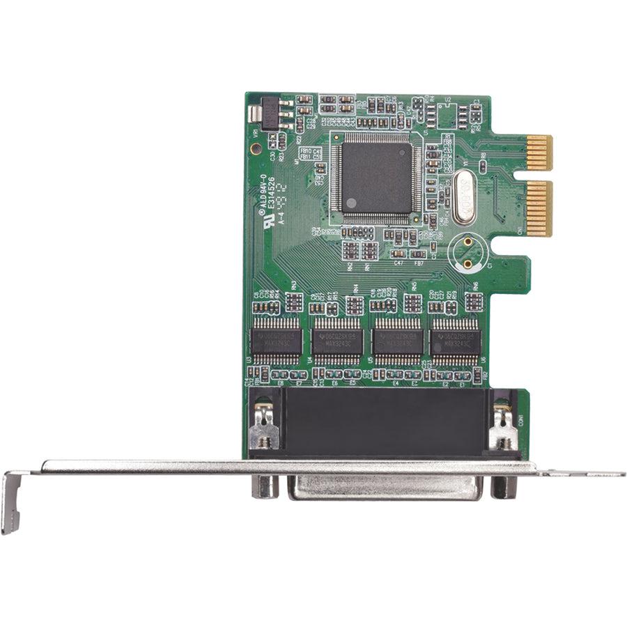 Tripp Lite Pce-D9-04-Cbl 4-Port Db9 (Rs-232) Serial Pci Express (Pcie) Card With Breakout Cable, Full Profile