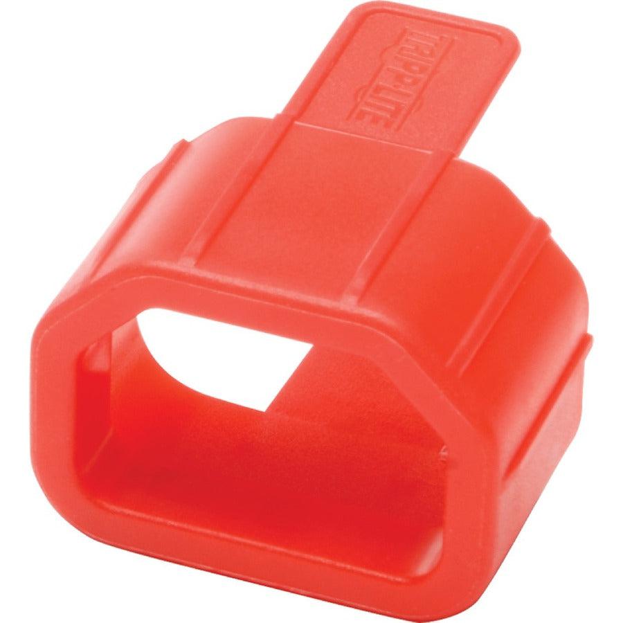 Tripp Lite Plc13Rd Plug-Lock Inserts (C14 Power Cord To C13 Outlet), Red, 100 Pack