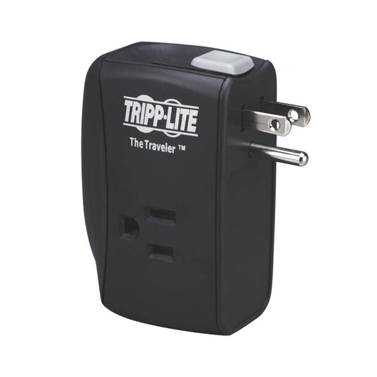 Tripp Lite Protect It! 2-Outlet Portable Surge Protector, Direct Plug-In, 1050 Joules, Fax/Modem Protection