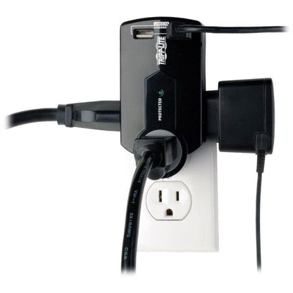 Tripp Lite Protect It! 3-Outlet Surge Protector, Direct Plug-In, 540 Joules, 2.1A Usb Charger
