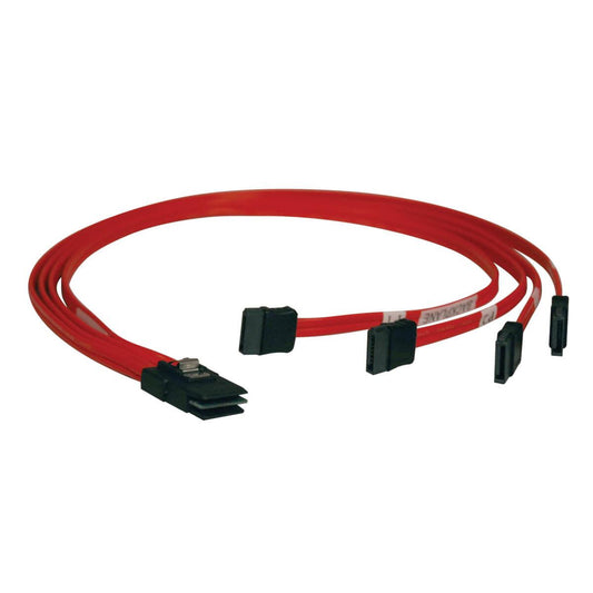 Tripp Lite S508-003 Internal Sas Cable, 4-Lane Mini-Sas (Sff-8087) To 4Xsata 7Pin, 3 Ft. (0.91 M)