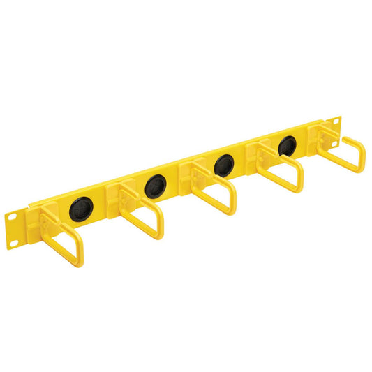 Tripp Lite Srcablering1Ufc Horizontal Cable Manager - Flexible Rings, Yellow, 1U