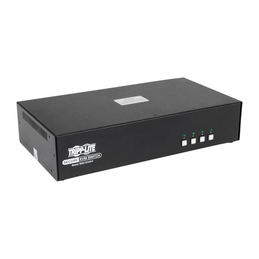 Tripp Lite Secure Kvm Switch, Dual Monitor, Dvi To Dvi - 4-Port, Niap Pp3.0 Certified, Audio, Cac Support
