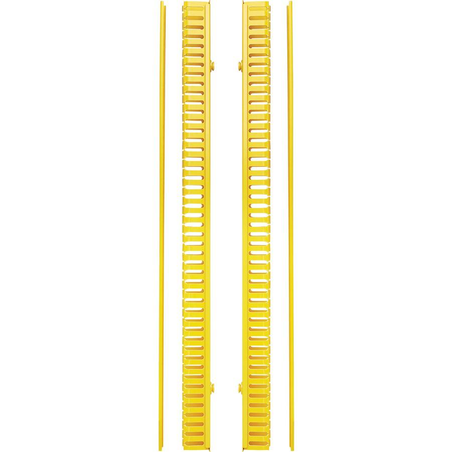 Tripp Lite Srcableductvrtf Vertical Cable Manager - Finger Duct With Cover, Yellow, 6 Ft. (1.8 M)