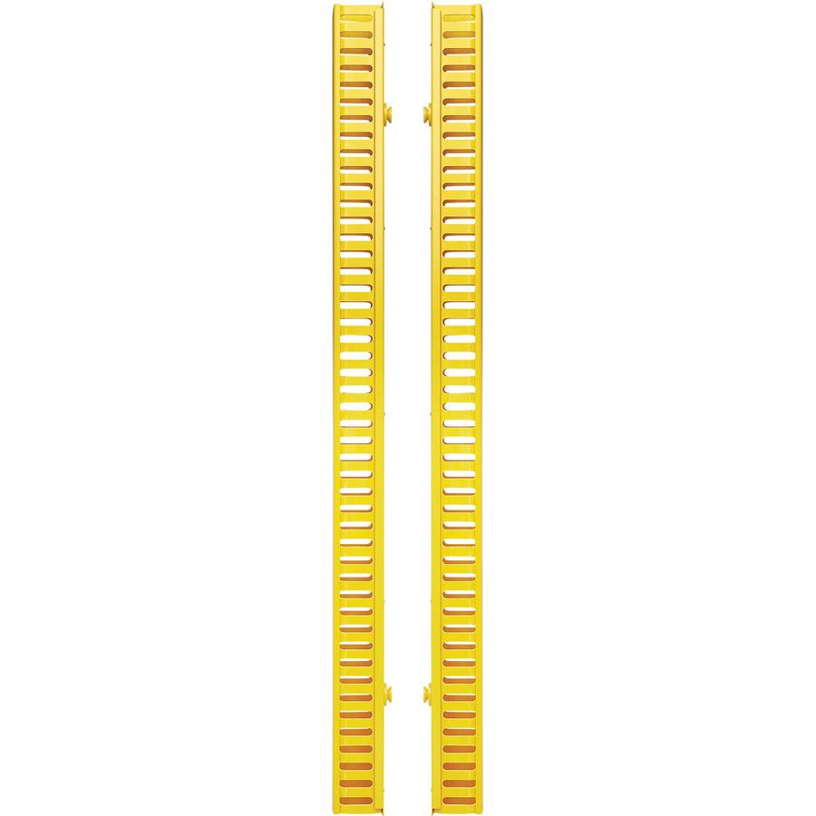 Tripp Lite Srcableductvrtf Vertical Cable Manager - Finger Duct With Cover, Yellow, 6 Ft. (1.8 M)