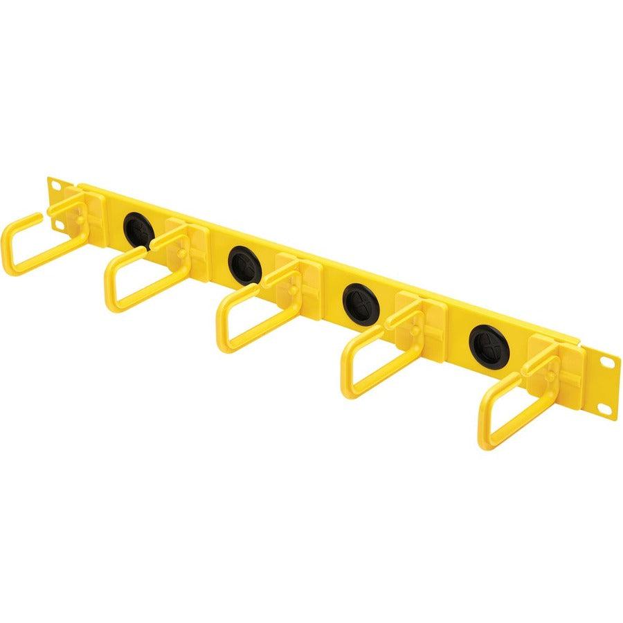 Tripp Lite Srcablering1Ufc Horizontal Cable Manager - Flexible Rings, Yellow, 1U