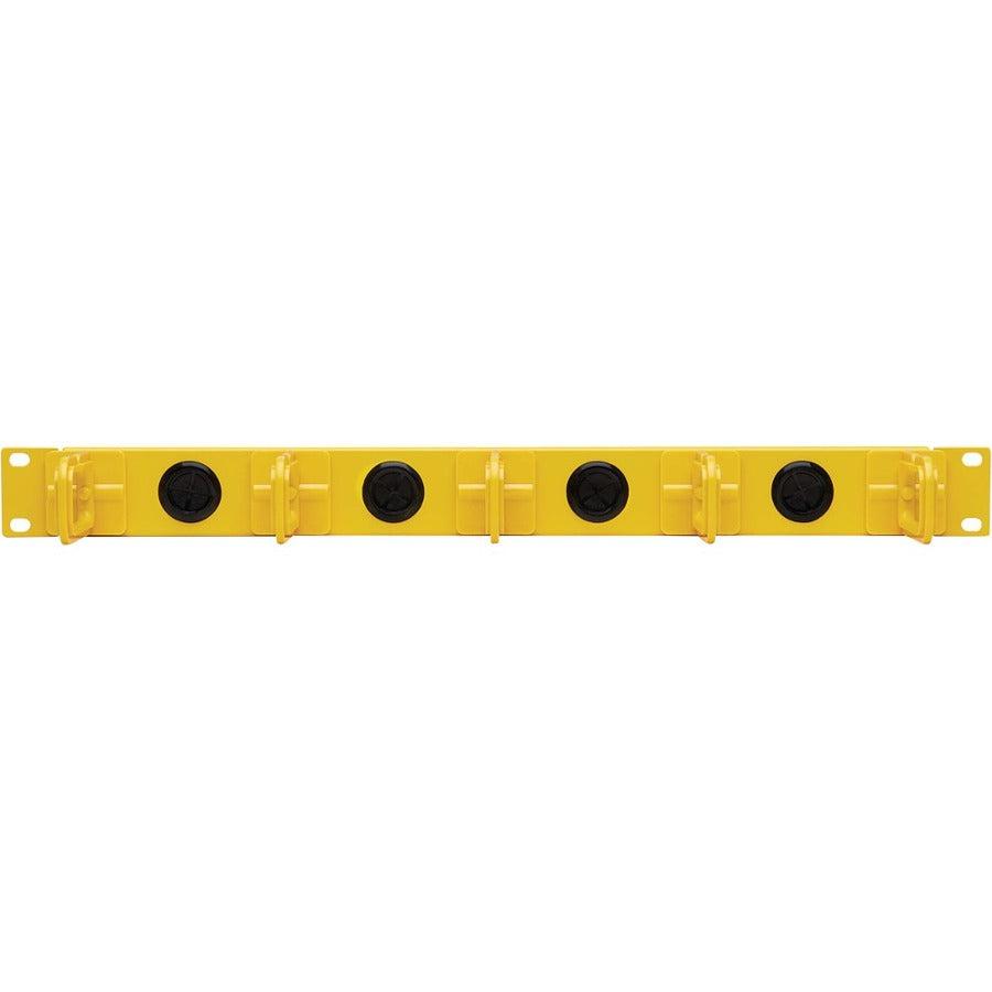 Tripp Lite Srcablering1Ufc Horizontal Cable Manager - Flexible Rings, Yellow, 1U