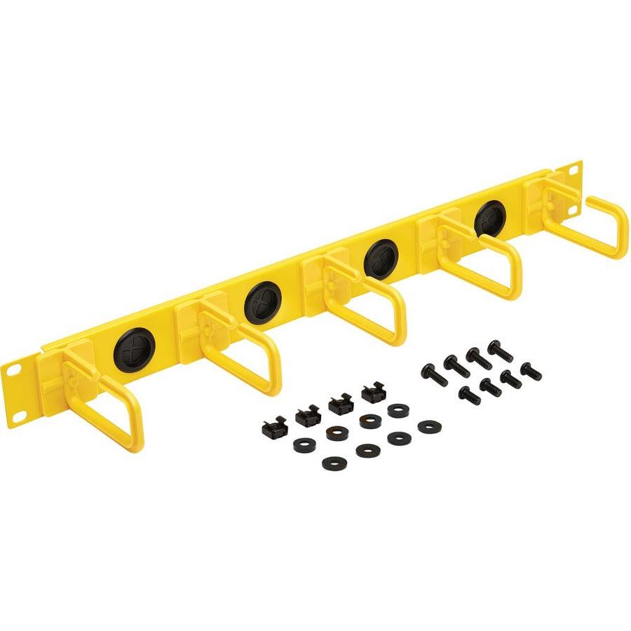 Tripp Lite Srcablering1Ufc Horizontal Cable Manager - Flexible Rings, Yellow, 1U