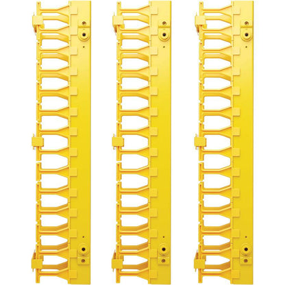 Tripp Lite Srcablevrt3Fc High-Capacity Vertical Cable Manager - Double Finger Duct, Yellow, 6 Ft. (1.8 M)