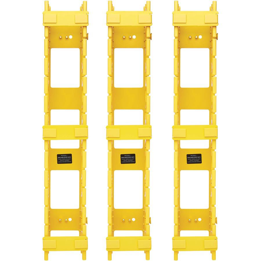 Tripp Lite Srcablevrt3Fc High-Capacity Vertical Cable Manager - Double Finger Duct, Yellow, 6 Ft. (1.8 M)