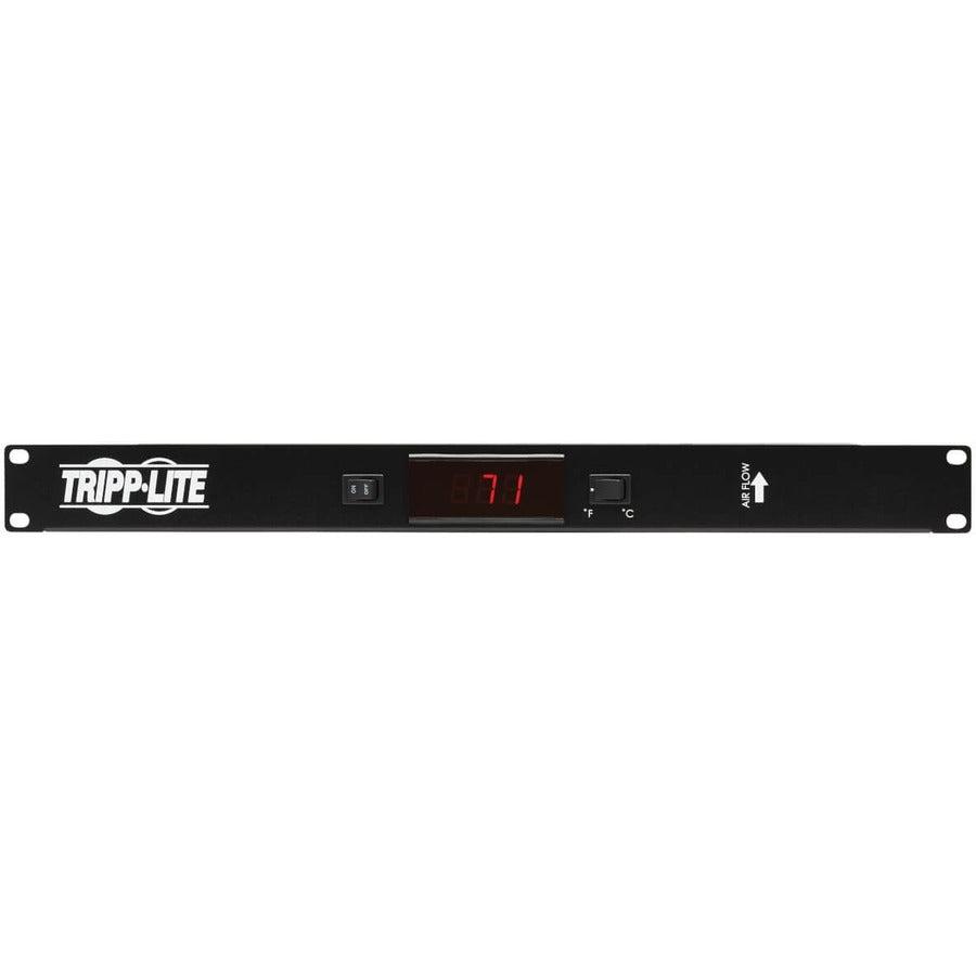 Tripp Lite Srfan1Utemp 1U Blanking Panel With Temperature Sensor And High-Performance Fans