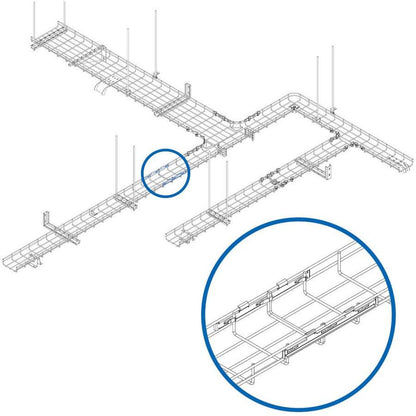 Tripp Lite Srwbtlcplrbr Fast Docking Coupler Bar For Wire Mesh Cable Trays, 50 Pack