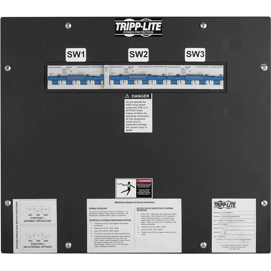 Tripp Lite Sut20Kmbpx Ups Maintenance Bypass Panel For Sutx20K - 4 Breakers