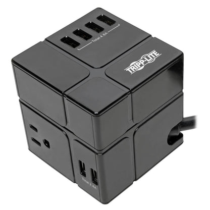 Tripp Lite Tlp368Cubeuam Surge Protector Black 3 Ac Outlet(S) 120 V 2.44 M