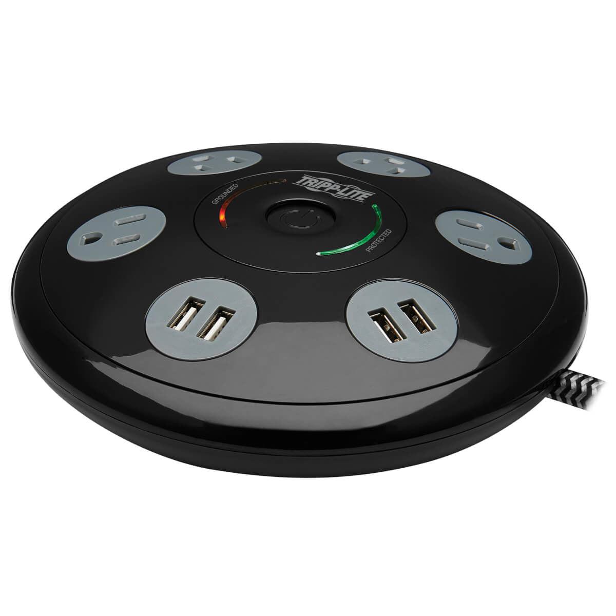 Tripp Lite Tlp406Usbufo Surge Protector Black, Grey 4 Ac Outlet(S) 120 V 1.83 M