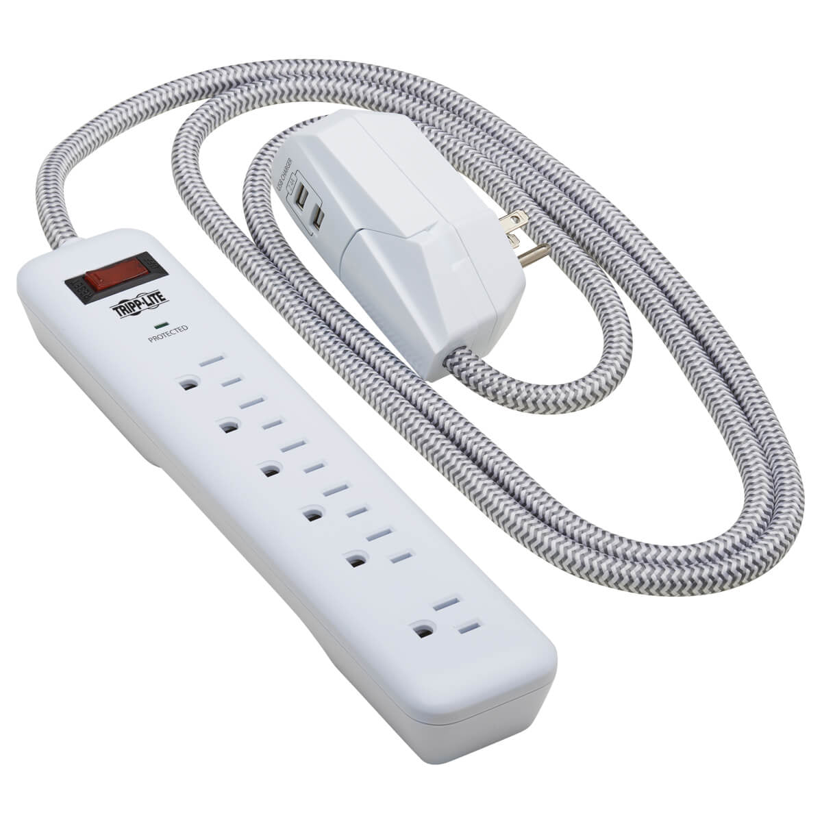 Tripp Lite Tlp616Usb Surge Protector White 7 Ac Outlet(S) 120 V 1.83 M