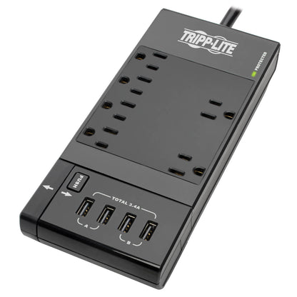 Tripp Lite Tlp68Ubam Surge Protector Black 6 Ac Outlet(S) 120 V 2.44 M