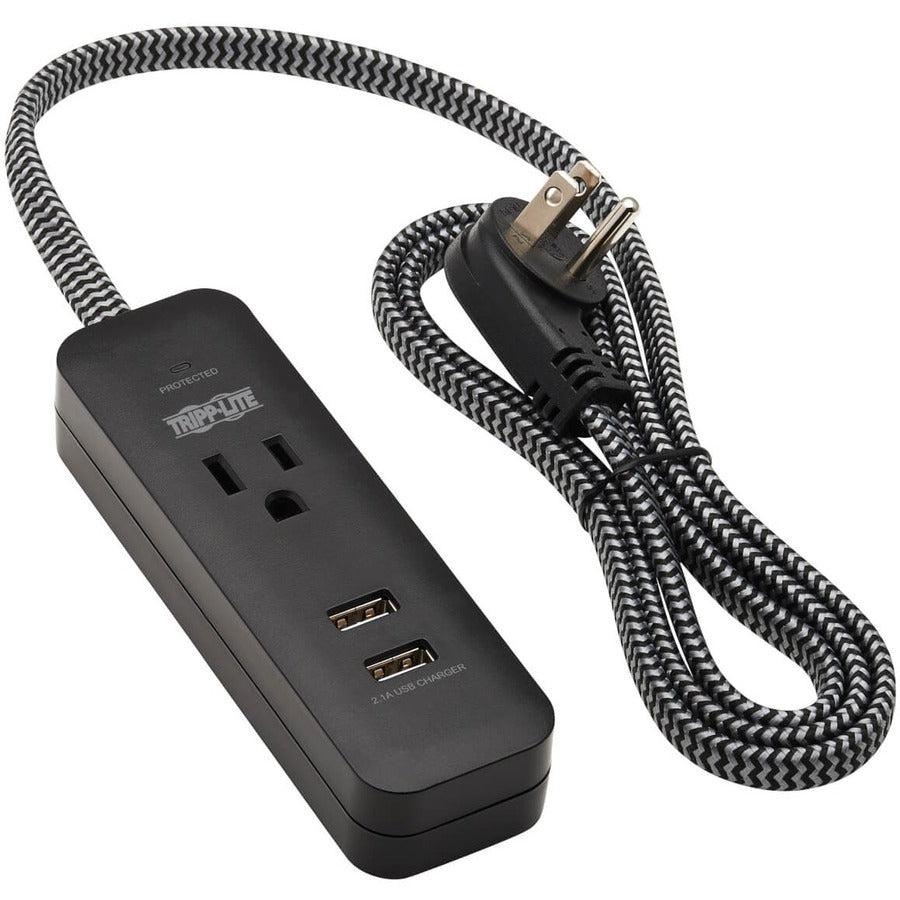 Tripp Lite Tlp104Usb Surge Protector Black 1 Ac Outlet(S) 110 - 125 V 1.22 M