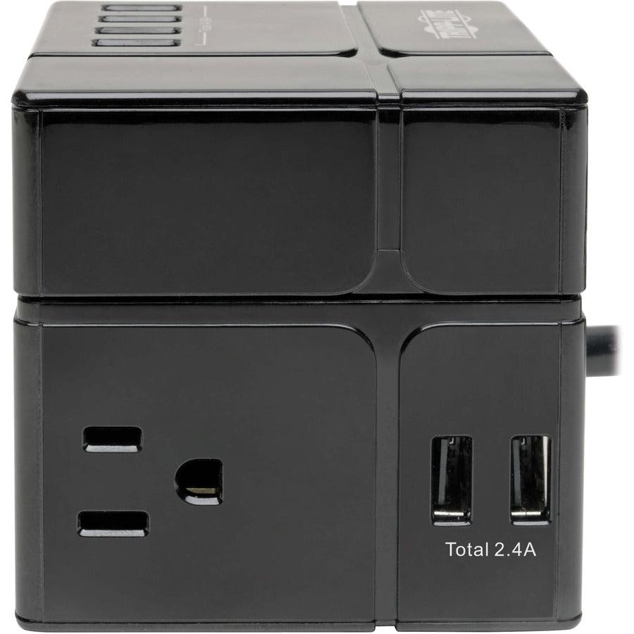 Tripp Lite Tlp368Cubeuam Surge Protector Black 3 Ac Outlet(S) 120 V 2.44 M