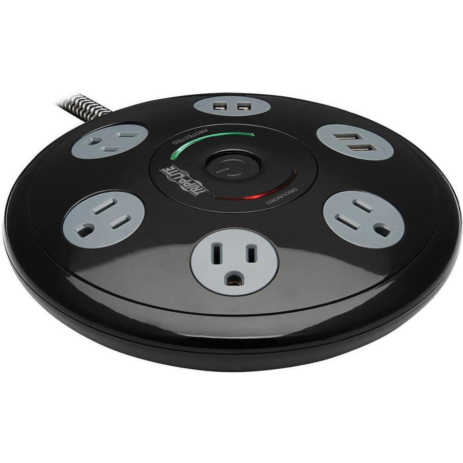 Tripp Lite Tlp406Usbufo Surge Protector Black, Grey 4 Ac Outlet(S) 120 V 1.83 M