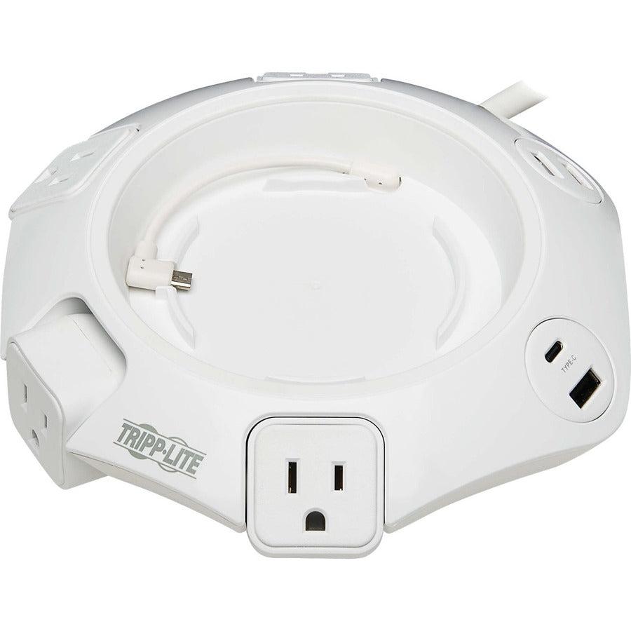 Tripp Lite Tlp410Ucufoam Surge Protector White 4 Ac Outlet(S) 120 V 3.05 M