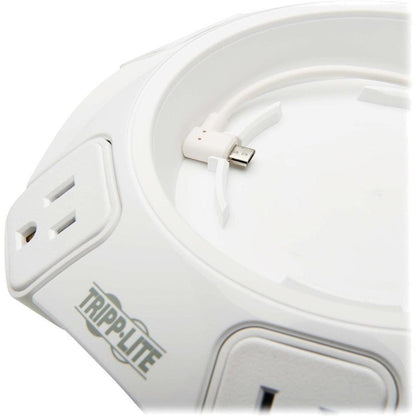 Tripp Lite Tlp410Ucufoam Surge Protector White 4 Ac Outlet(S) 120 V 3.05 M