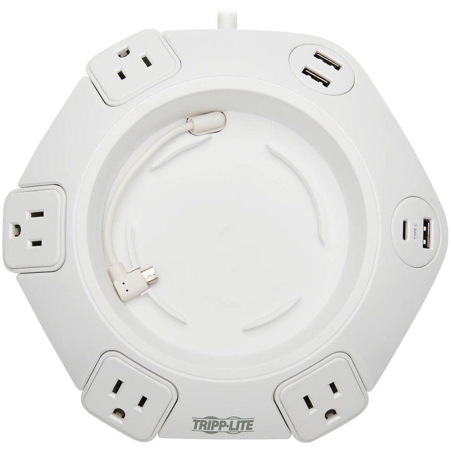 Tripp Lite Tlp48Usbcufo Surge Protector White 4 Ac Outlet(S) 120 V 2.44 M