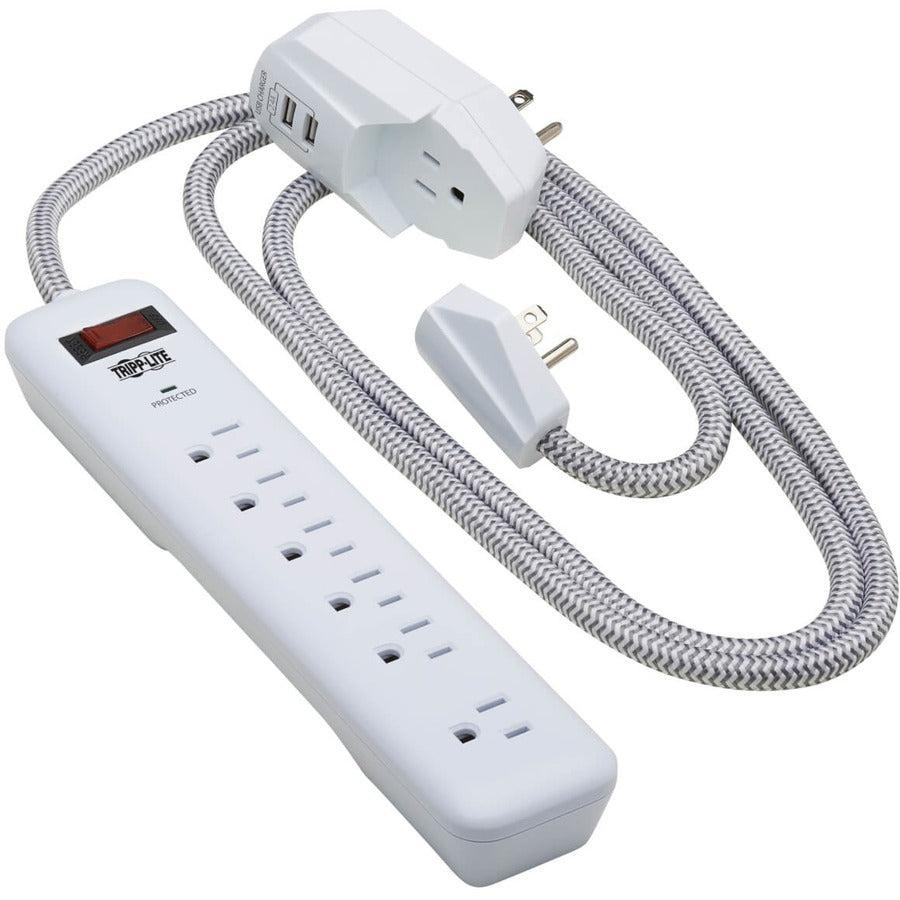 Tripp Lite Tlp616Usb Surge Protector White 7 Ac Outlet(S) 120 V 1.83 M