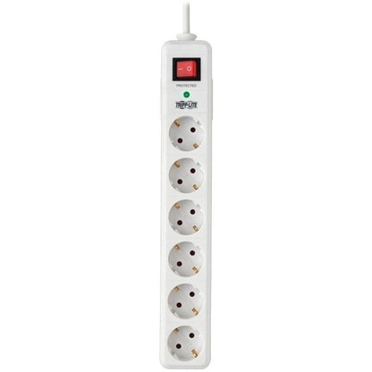 Tripp Lite Tlp6G18 6-Outlet Surge Protector - German Type F Schuko Outlets, 220-250V Ac, 16A, 1.8 M Cord, Schuko Plug, White