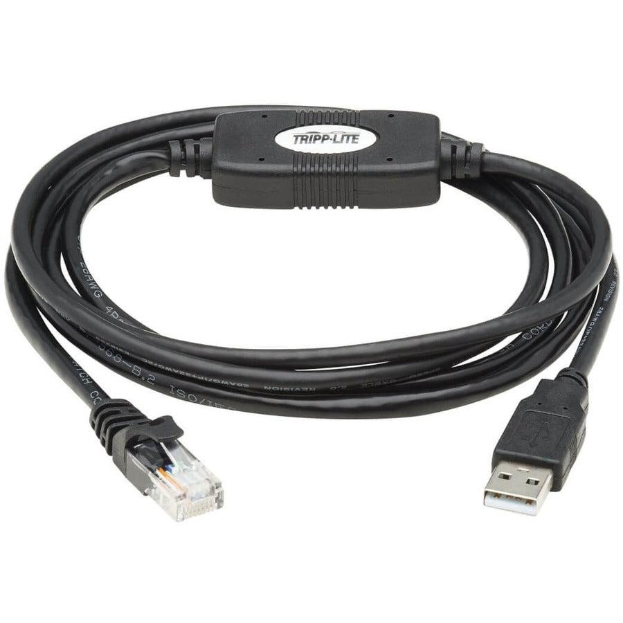 Tripp Lite U009-006-Rj45-X Usb-A To Rj45 Rollover Console Cable (M/M) - Cisco Compatible, 250 Kbps, 6 Ft. (1.83 M), Black