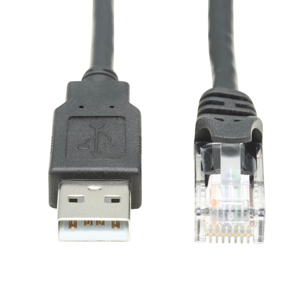 Tripp Lite U009-015-Rj45-X Usb-A To Rj45 Rollover Console Cable (M/M) - Cisco Compatible, 250 Kbps, 15 Ft. (4.57 M), Black