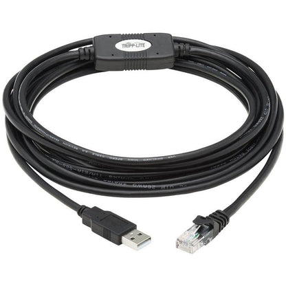 Tripp Lite U009-015-Rj45-X Usb-A To Rj45 Rollover Console Cable (M/M) - Cisco Compatible, 250 Kbps, 15 Ft. (4.57 M), Black