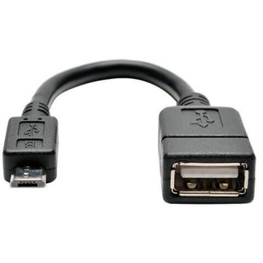 Tripp Lite U052-06N Micro Usb To Usb Otg Host Adapter Cable, 5-Pin Micro Usb B To Usb A M/F, 6-In. (15.24 Cm)