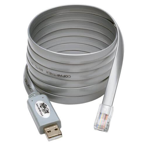 Tripp Lite U209-006-Rj45-X Usb-A To Rj45 Serial Rollover Cable (M/M) - Cisco Compatible, 250 Kbps, 6 Ft. (1.83 M), Gray