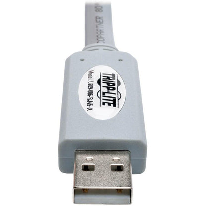 Tripp Lite U209-006-Rj45-X Usb-A To Rj45 Serial Rollover Cable (M/M) - Cisco Compatible, 250 Kbps, 6 Ft. (1.83 M), Gray