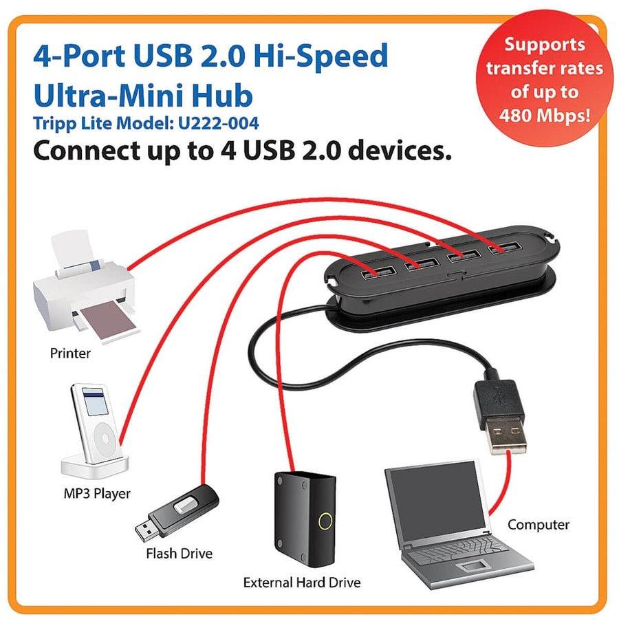 Tripp Lite U222-004 4-Port Usb 2.0 Ultra-Mini Hub