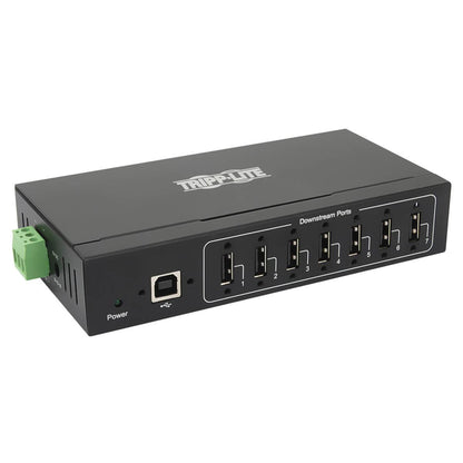 Tripp Lite U223-007-Ind-1 7-Port Industrial-Grade Usb 2.0 Hub - 15 Kv Esd Immunity, Metal Housing, Wall/Din Mountable