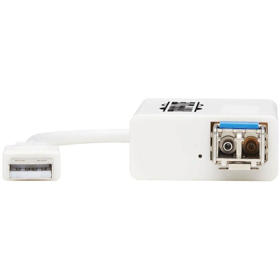 Tripp Lite U236-Mmf-Lc Usb 2.0 Ethernet Nic Adapter - 10/100 Mbps, 100Base-Fx, Lc, Multimode Fiber, White