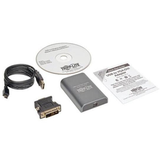 Tripp Lite U244-001-R Usb 2.0 To Dvi/Vga External Multi-Monitor Video Card, 128 Mb Sdram, 1920 X 1080 (1080P) @ 60 Hz