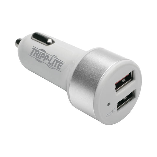 Tripp Lite U280-C02-S-Qc3 Dual-Port Usb Car Charger For Tablets And Cell Phones With Qualcomm Quick Charge 3.0 Technology