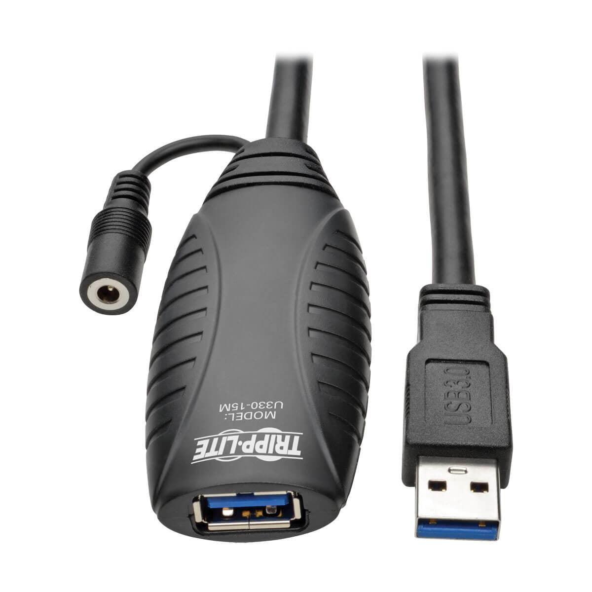 Tripp Lite U330-15M Usb 3.0 Superspeed Active Extension Repeater Cable (Usb-A M/F), 15M (49.21 Ft.)